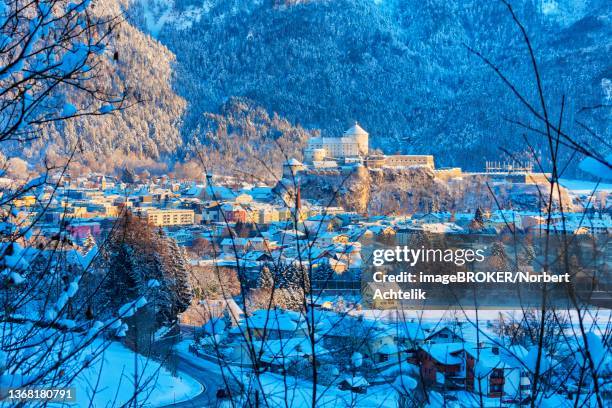 winter landscape, snow, ice, kufstein, tyrol, austria - kufstein stock pictures, royalty-free photos & images