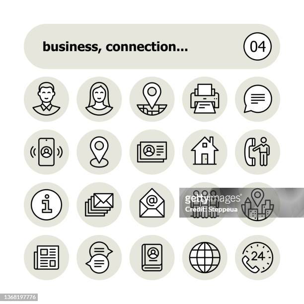 stockillustraties, clipart, cartoons en iconen met business round icons - information symbol