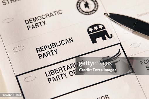 Close-up of voting ballot Close-up of voting ballot