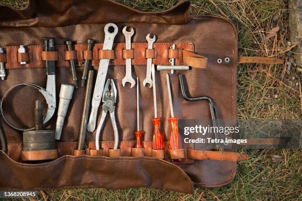 classic car tool kit - screwdriver stock pictures, royalty-free photos & images