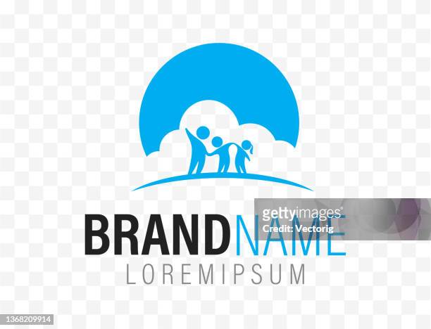 stockillustraties, clipart, cartoons en iconen met family and kids design element - community logo