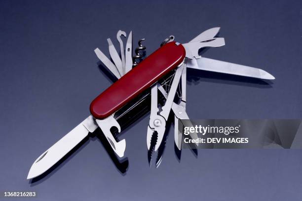 close up of multipurpose knife - penknife stock pictures, royalty-free photos & images
