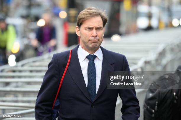 Bournemouth East MP Tobias Ellwood walks through Westminster on February 02, 2022 in London, England. The prominent Conservative MP has indicated...