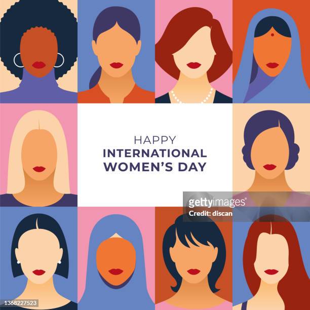 illustrations, cliparts, dessins animés et icônes de modèle de mouvement d’autonomisation des femmes. graphique de la journée internationale de la femme en vecteur. - women protest
