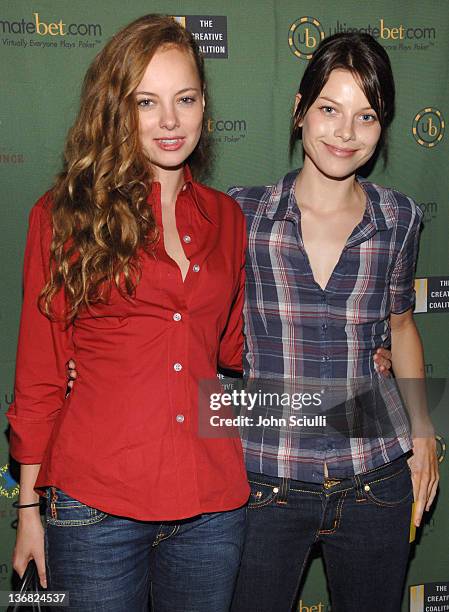 Bijou Phillips and Lauren German during Ultimatebet.com, Kari Feinstein and Mike McGuiness Host Celebrity Poker Tournament to Honor Clifton Collins...