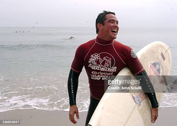 Dean Cain during Rip Curl Presents "Sand & Glam" Benefitting Heal the Bay - Celebrity Surfing Competition at Malibu Surfrider Point in Malibu,...