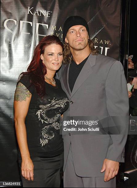 Edge, WWE Raw Superstar, and Lita, WWE Diva during "See No Evil" Premiere - Arrivals in Los Angeles, California, United States.