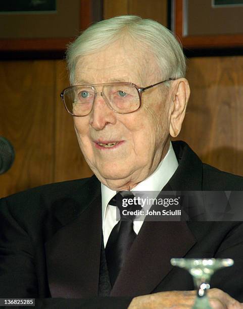 John R. Wooden during Saint Joseph's Jameer Nelson Wins John R. Wooden Award at The Los Angeles Athletic Club in Los Angeles, California, United...