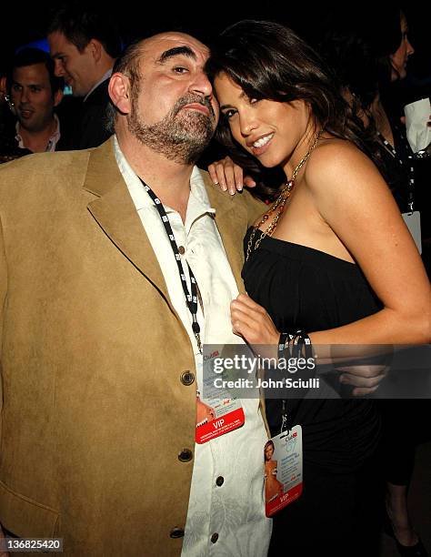 Ken Davitian and Rachel Sterling during 2007 Sports Illustrated Swimsuit Issue Party - Inside at Pacific Design Center in Los Angeles, California,...