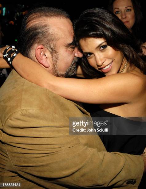 Ken Davitian and Rachel Sterling during 2007 Sports Illustrated Swimsuit Issue Party - Inside at Pacific Design Center in Los Angeles, California,...