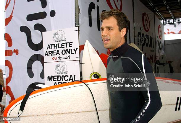 Mark Ruffalo during Rip Curl Presents "Sand & Glam" Benefitting Heal the Bay - Celebrity Surfing Competition at Malibu Surfrider Point in Malibu,...