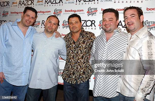 Paul Errigo, Mike Perla, Richard Botto, editor-in-chief/CEO of Razor Magazine, and guests