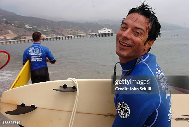Peter DiStefano of Porno for Pyros/Peter Murphy during Rip Curl Presents "Sand & Glam" Benefitting Heal the Bay - Celebrity Surfing Competition at...