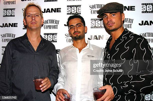 Phil Laak, Antonio Esfandiari and Adam Kavali during Jane Magazine Poker Night at Guis in Los Angeles, California, United States.