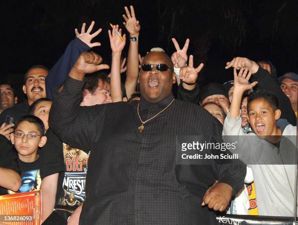 Viscera, WWE Raw Superstar during "See No Evil" Premiere - Arrivals in Los Angeles, California, United States.