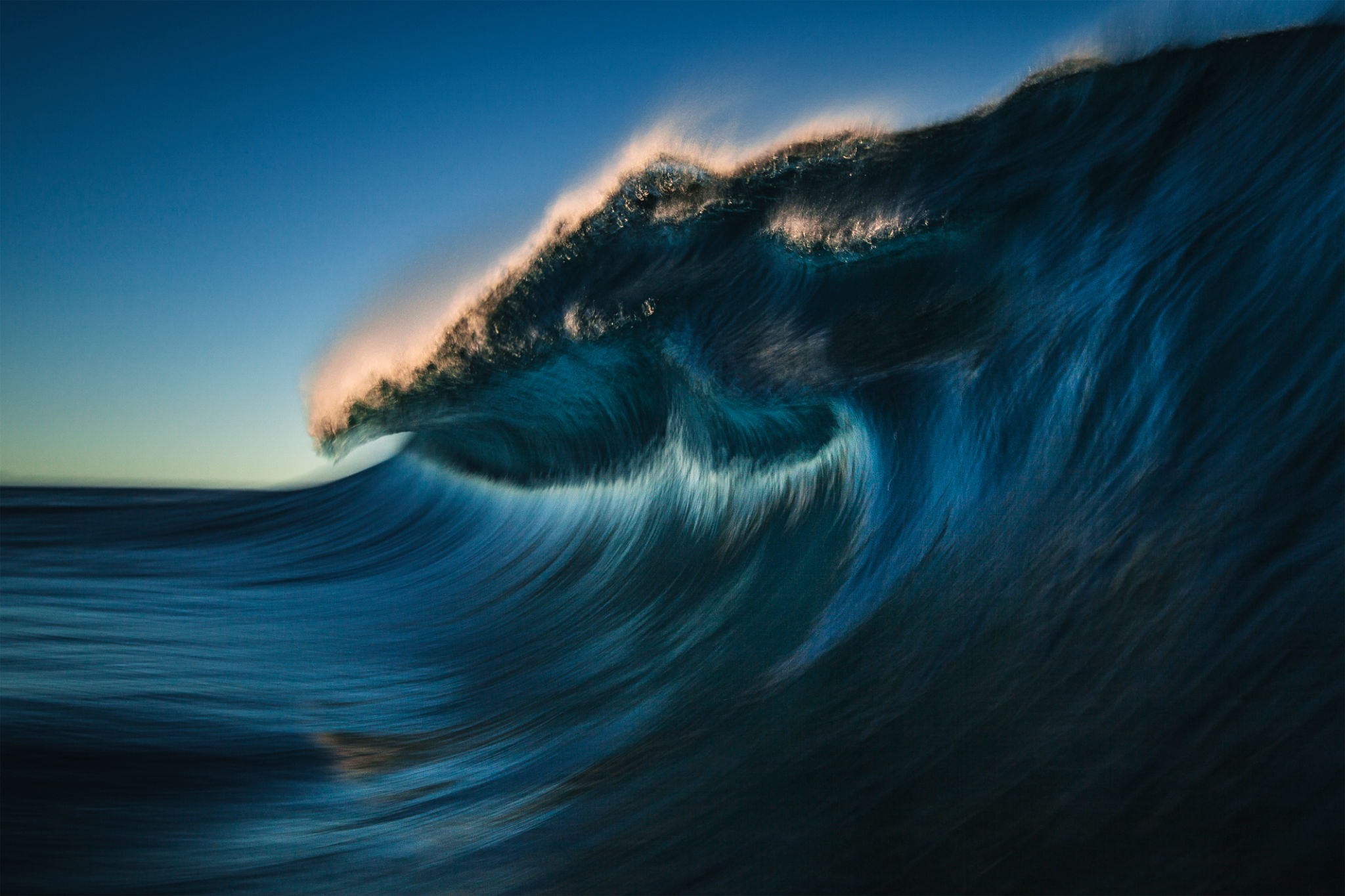 Perfect deep blue ocean wave Perfect deep blue ocean wave