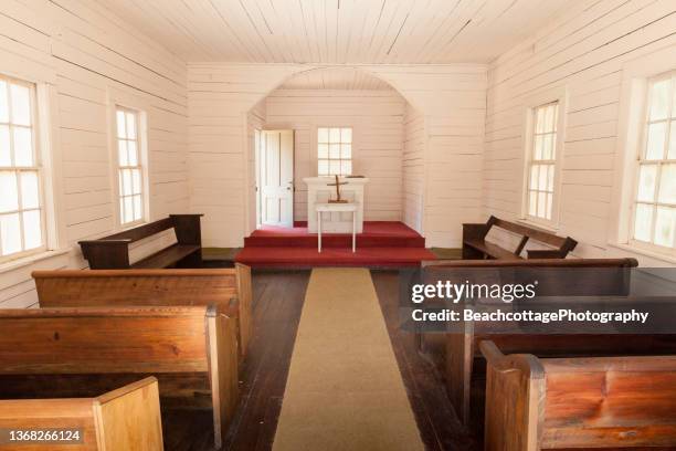 cumberland island first african baptist church - pulpit stock-fotos und bilder