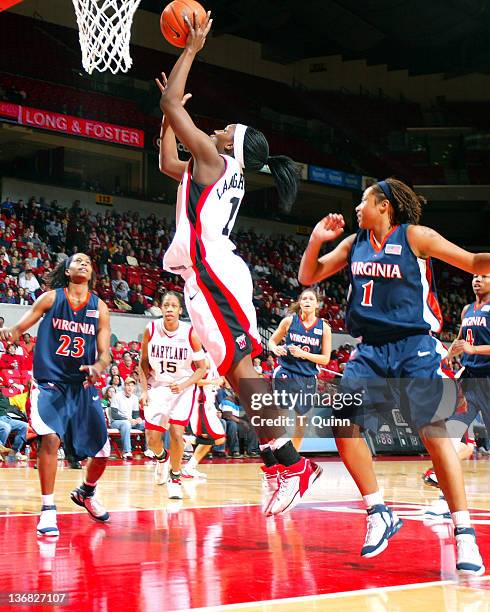 University of Maryland women's basketball team beat ACC rival University of Virginia 85-71 at Comcast Center in College Park, Maryland on February 5...