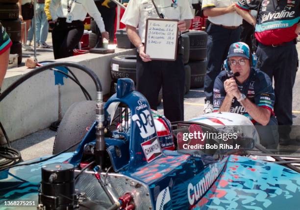 Michael Andrettii before CART race at California Speedway, September 26, 1997 in Pomona, California.