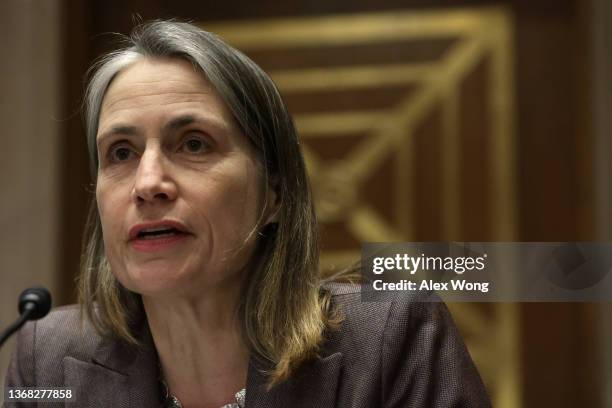 Fiona Hill, former senior director for Europe and Russia at the National Security Council, testifies before the Commission on Security and...