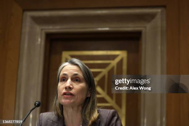 Fiona Hill, former senior director for Europe and Russia at the National Security Council, testifies before the Commission on Security and...
