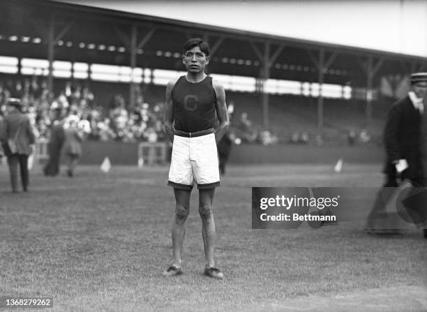 Tsökahovi Tewanima, part of the Hopi tribe and the winner of the 10,000 meter race at the 1912 Olympics.