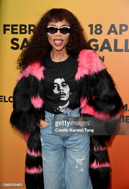 Cedella Marley, daughter of Bob and Rita Marley and CEO of Bob Marley Group Of Companies attends the Bob Marley One Love Experience grand opening at...