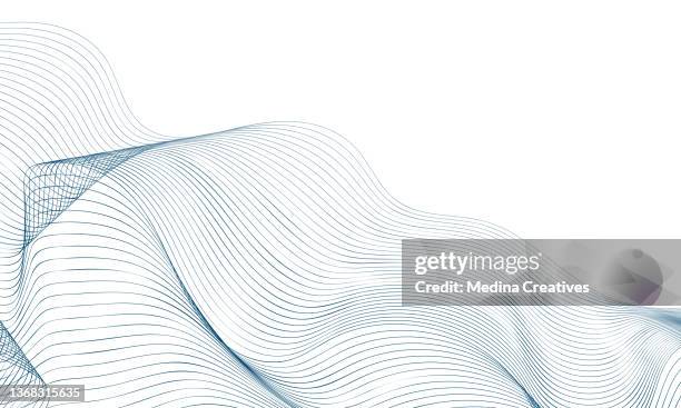 wavy lines abstract background design - flowing texture stock illustrations