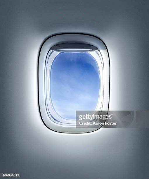 illustrazioni stock, clip art, cartoni animati e icone di tendenza di aircraft window or plane - finestra