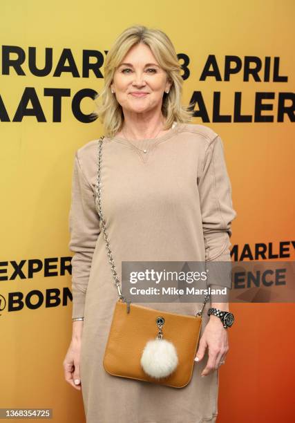 Anthea Turner attends the Bob Marley One Love Experience grand opening at the Saatchi Gallery on February 2, 2022 in London, England.