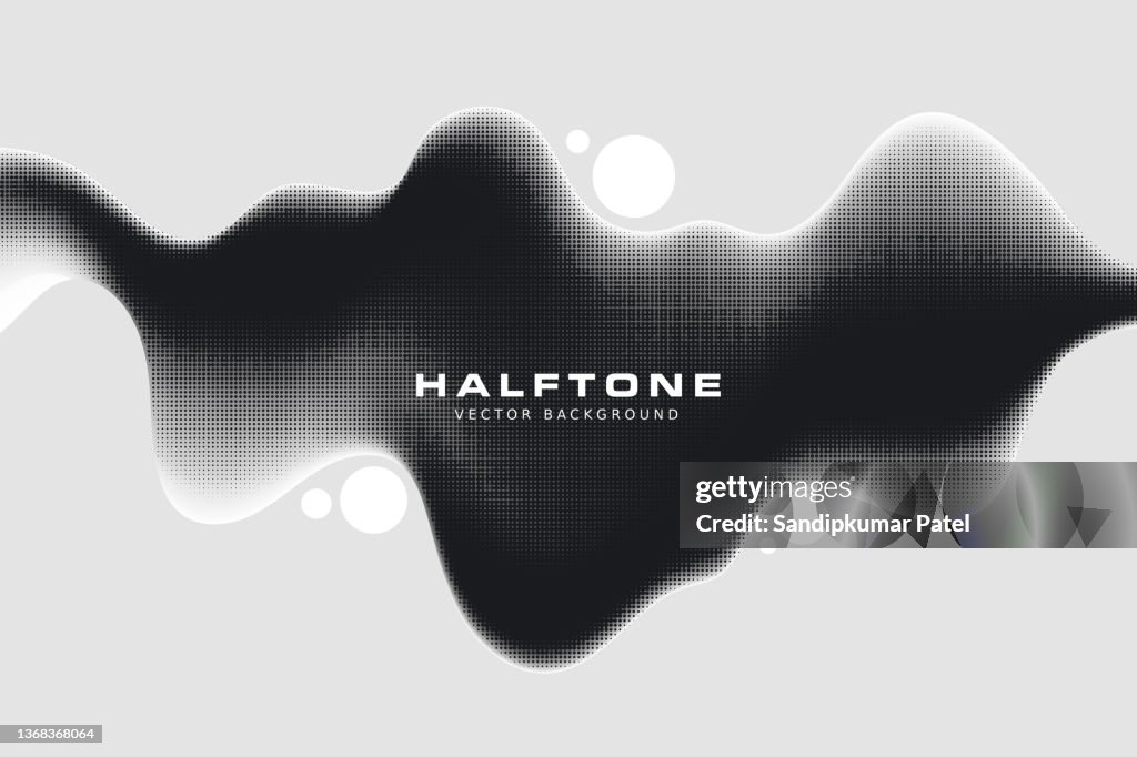 Black Halftone Dotted Backdrop.