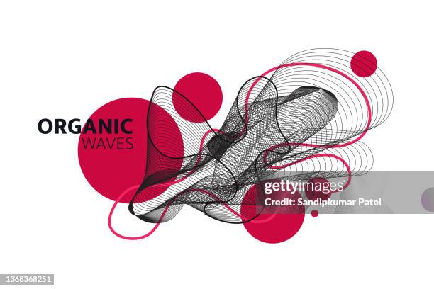 wave with connected dots. connection structure. wire frame vector illustration. - dna spiral stock illustrations
