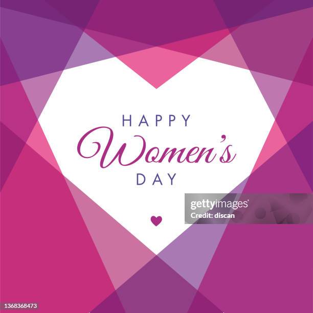 women’s day geometric heart for advertising, banners, leaflets and flyers. - i love you card stock illustrations