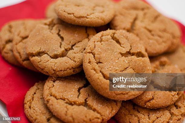 ginger snap cookies - ginger snap stock pictures, royalty-free photos & images