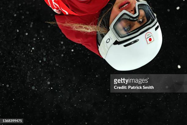 Anri Kawamura of Team Japan competes during the Women's Freestyle Skiing Moguls Qualification during the Beijing 2022 Winter Olympic Games at Genting...