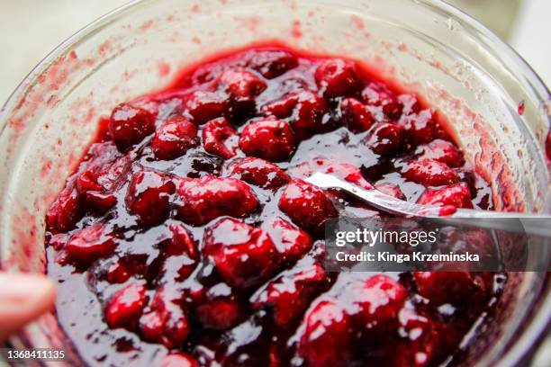 cherry jam - cranberry sauce 個照片及圖片檔