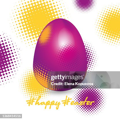 Multicolored Easter egg with a pattern on an isolated white background. Festive spring set for holiday decorations. Graphic vector illustration in EPS 10 format. Multicolored Easter egg with a pattern on an isolated white background. Festive spring set for holiday decorations. Graphic vector illustration in EPS 10 format.
