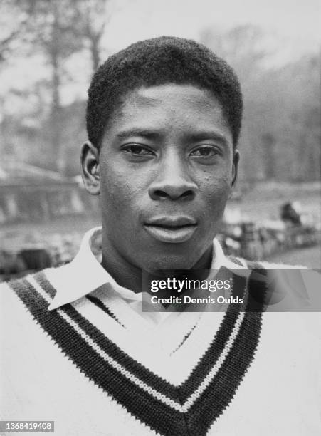 Portrait of cricketer Lester King from Jamaica and right arm fast bowler and right handed batsman for the touring West Indies cricket team on 27th...