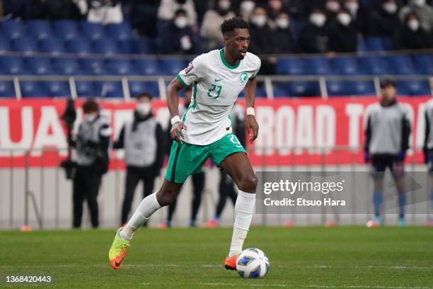 Mohammed Kanno of Saudi Arabia in ation during the FIFA World Cup Asian Qualifier Final Round Group B match between Japan and Saudi Arabia at Saitama...