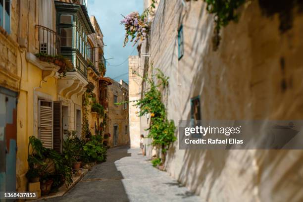 street of malta - mdina stock pictures, royalty-free photos & images