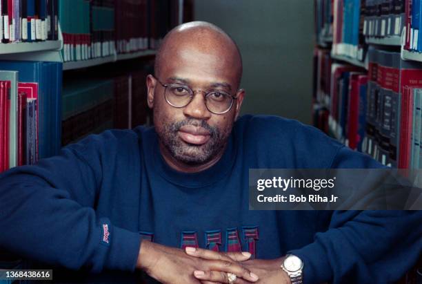 Simpson prosecutor Christopher Darden inside the Law library at South-Western University, School of Law, March 19, 1996 in Los Angeles, California.