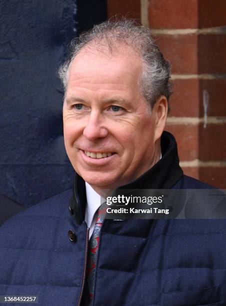David Armstrong-Jones, Earl of Snowdon visits The Prince's Foundation training site for arts and culture at Trinity Buoy Wharf on February 03, 2022...
