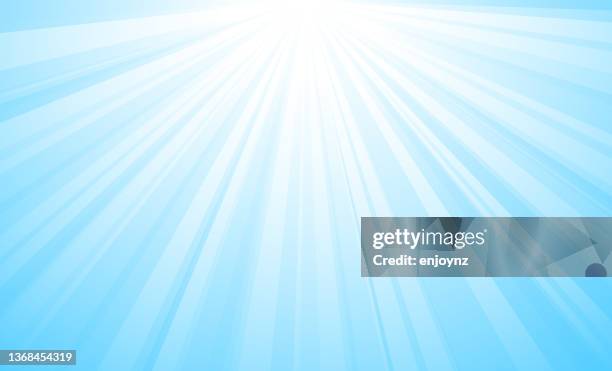 ilustraciones, imágenes clip art, dibujos animados e iconos de stock de cielo azul brillante luz de fondo vectorial - luz brillante