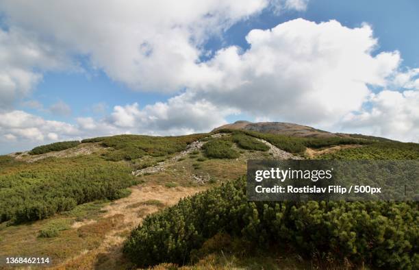 devils peak babia gra,poland,scenic view of landscape against sky - babia góra mountain stock pictures, royalty-free photos & images