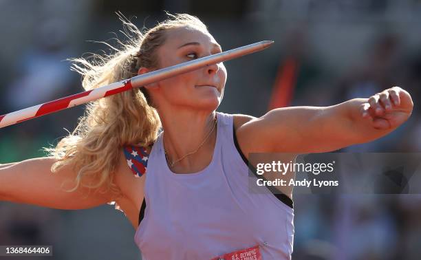 Maggie Malone in the Women Javelin at Hayward Field on June 26, 2021 in Eugene, Oregon.