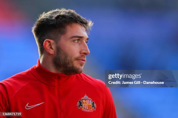 Lynden Gooch of Sunderland looks on during the Sky Bet League One match between Bolton Wanderers and Sunderland at University of Bolton Stadium on...