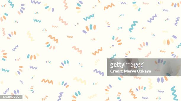 hand drawn abstract seamless pattern - cute pattern stock illustrations