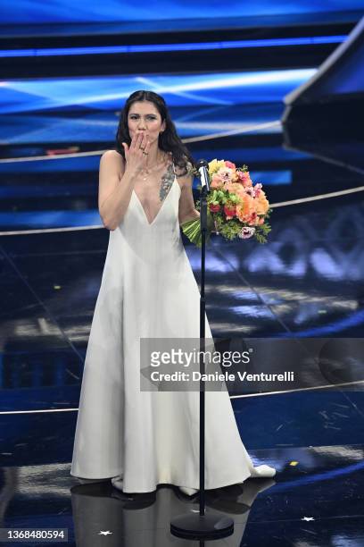 Elisa Toffoli attends the 72nd Sanremo Music Festival 2022 at Teatro Ariston on February 03, 2022 in Sanremo, Italy.