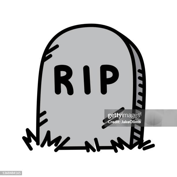 bildbanksillustrationer, clip art samt tecknat material och ikoner med gravestone doodle 6 - gravsten