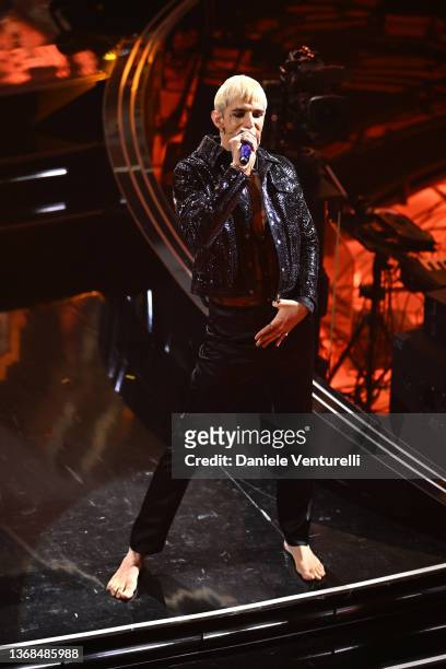 Achille Lauro attends the 72nd Sanremo Music Festival 2022 at Teatro Ariston on February 03, 2022 in Sanremo, Italy.